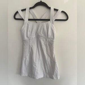 Vintage Strappy Mesh White Lululemon tank Size 4